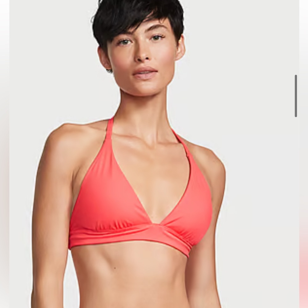 VICTORIA'S SECRET SWIM Push-Up Halter Bikini Top and high waist bottom set L XL
